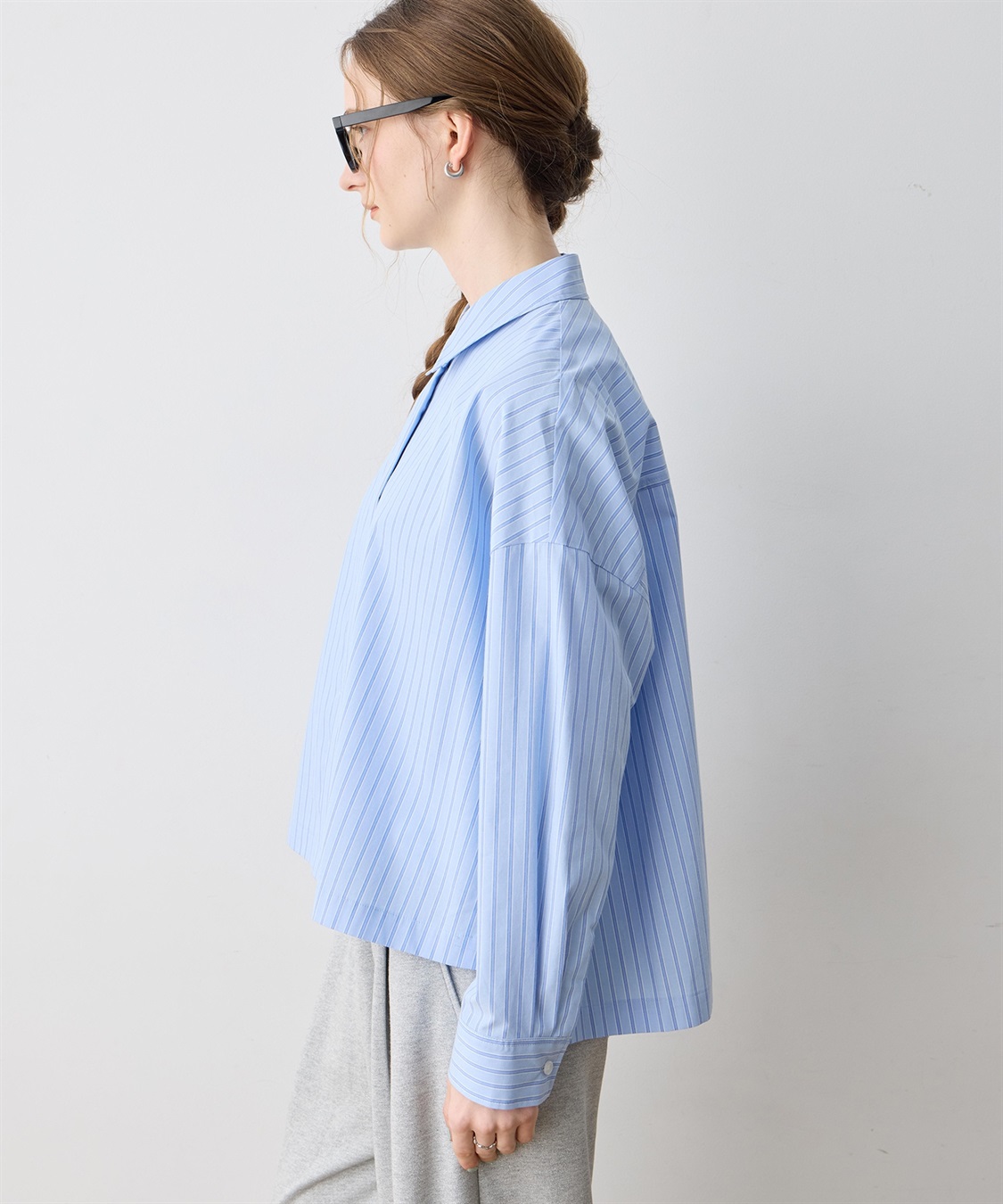 LE SOUK HOLIDAY 【WEB限定】ストライプショートシャツ_sub_4