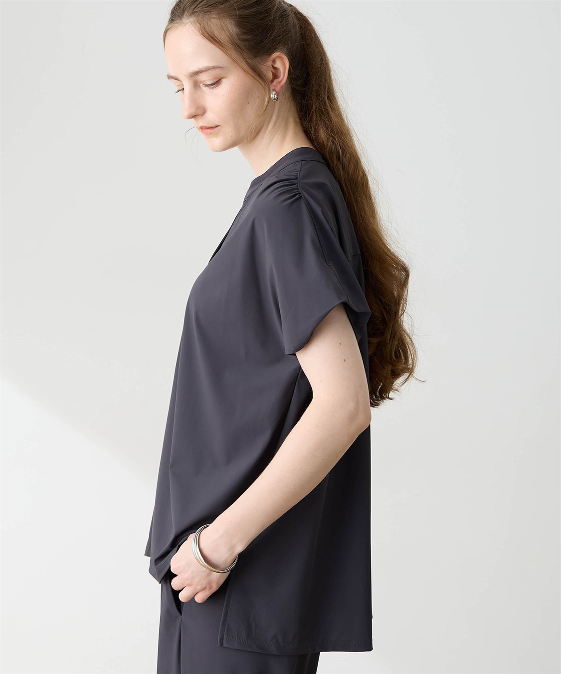 LE SOUK HOLIDAY トリコットスキッパーネックプルオーバー【接触冷感・UVカット】_sub_3