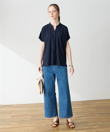 LE SOUK HOLIDAY トリコットスキッパーネックプルオーバー【接触冷感・UVカット】_subthumb_9