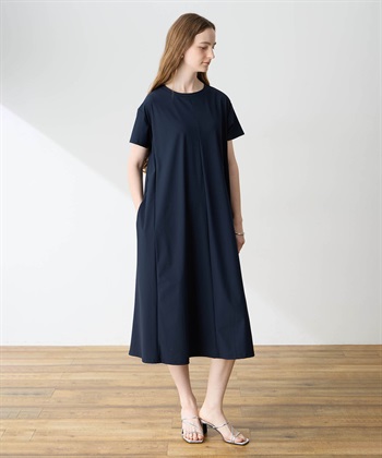 LE SOUK HOLIDAY トリコットクルーネックカットワンピース【接触冷感・UVカット】_subthumb_1