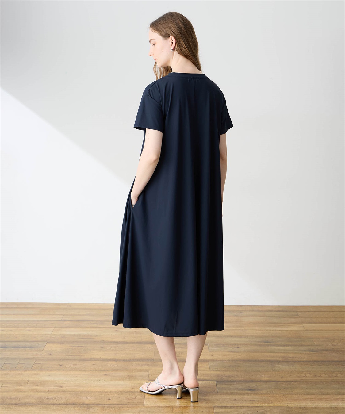LE SOUK HOLIDAY トリコットクルーネックカットワンピース【接触冷感・UVカット】_sub_5