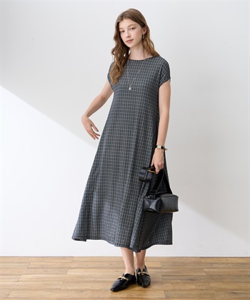 LE SOUK HOLIDAY ストレッチリネンライクプリントワンピース【接触冷感・UVカット】_subthumb_5