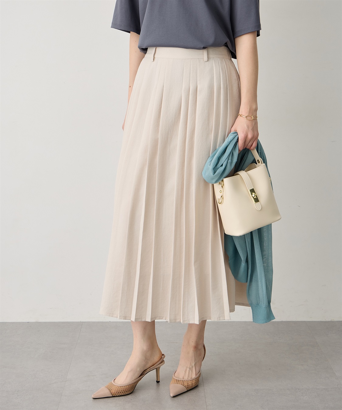 LE SOUK HOLIDAY 《WEB限定》軽やかプリーツ風ロングスカート_sub_7