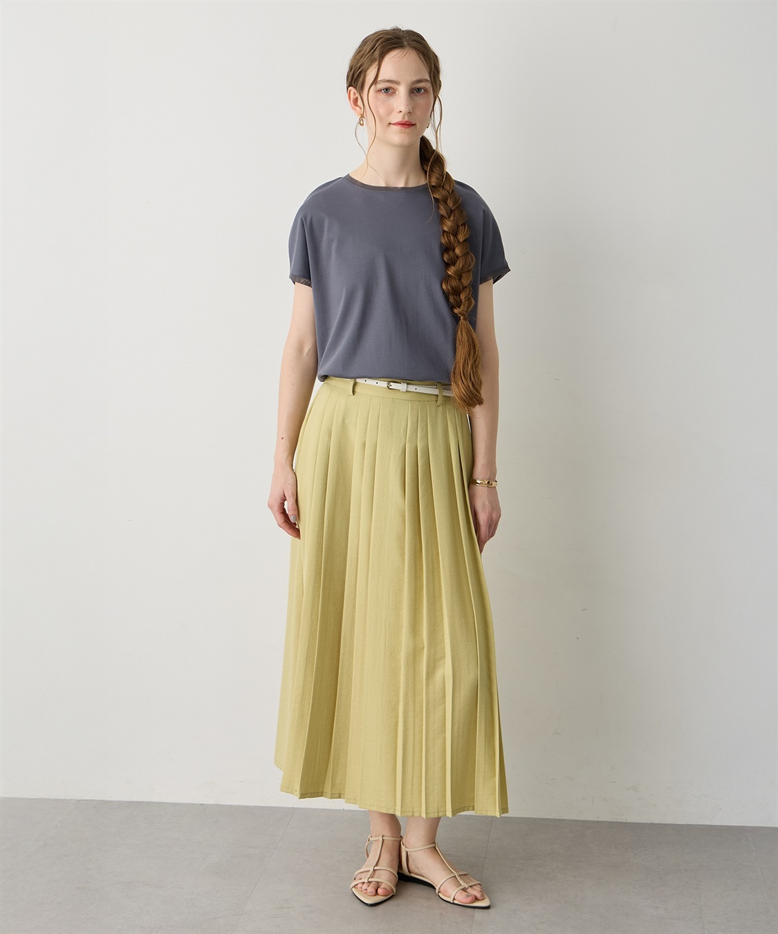 LE SOUK HOLIDAY 《WEB限定》軽やかプリーツ風ロングスカート_sub_15