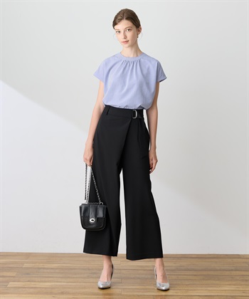 LE SOUK HOLIDAY ベルト付きストレッチワイドパンツ【接触冷感・UVカット・シワになりにくい・後ろウエストゴム】_subthumb_8