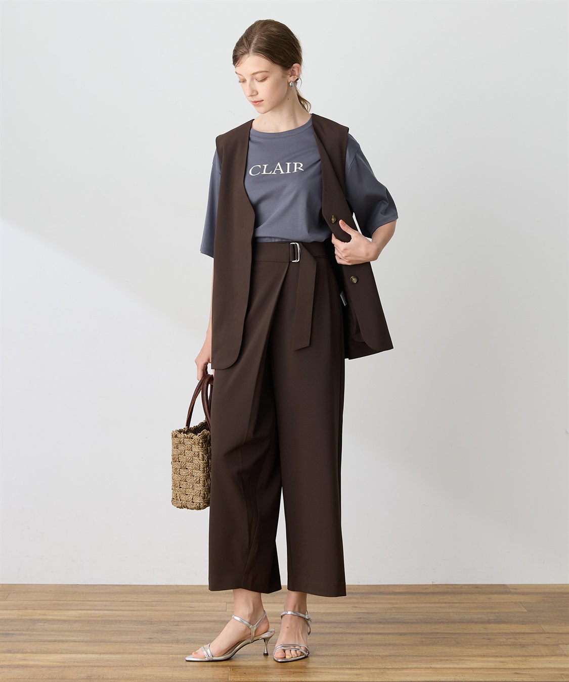 LE SOUK HOLIDAY ベルト付きストレッチワイドパンツ【接触冷感・UVカット・シワになりにくい・後ろウエストゴム】_sub_14