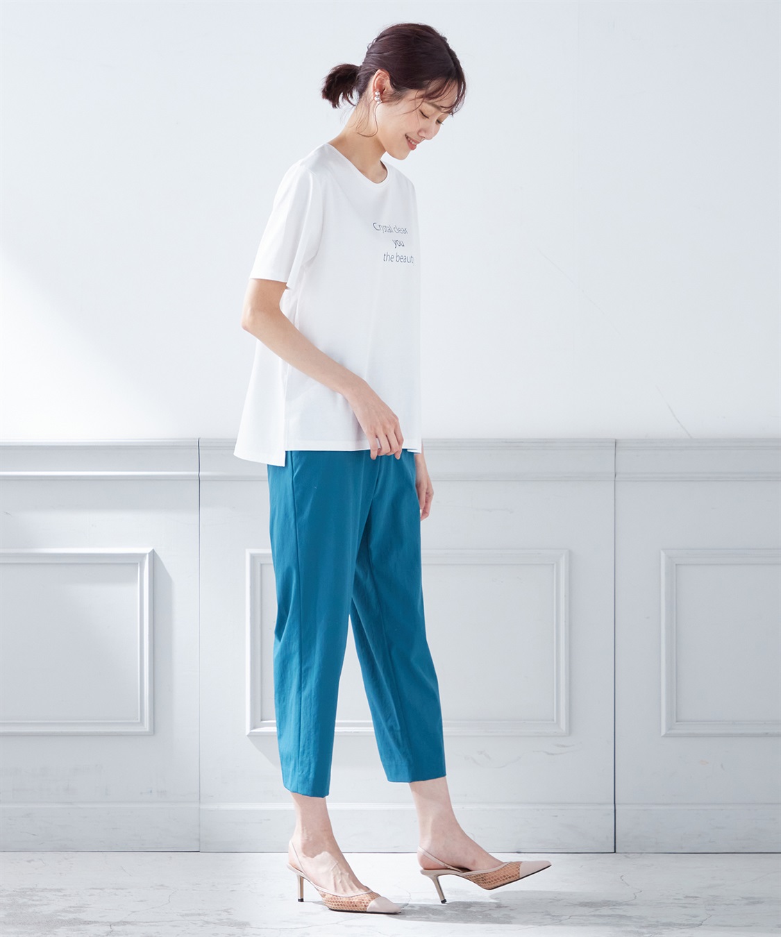 A/C DESIGN BY ALPHA CUBIC 【接触冷感】ゆるシルエットロゴプリントTシャツ_sub_7