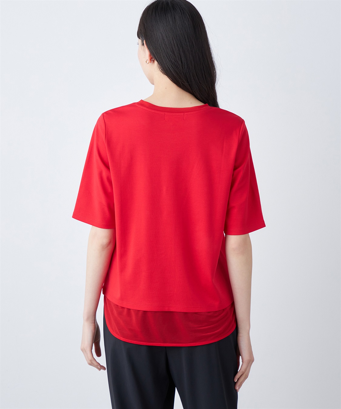 A/C DESIGN BY ALPHA CUBIC シアー切替ロゴTシャツ_sub_7