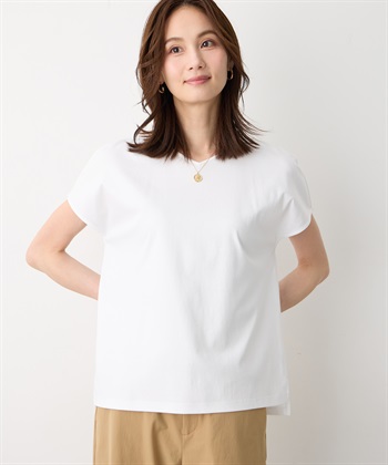 A/C DESIGN BY ALPHA CUBIC フレンチVネックTシャツ【すごツヤ・UVカット・接触冷感】_subthumb_7