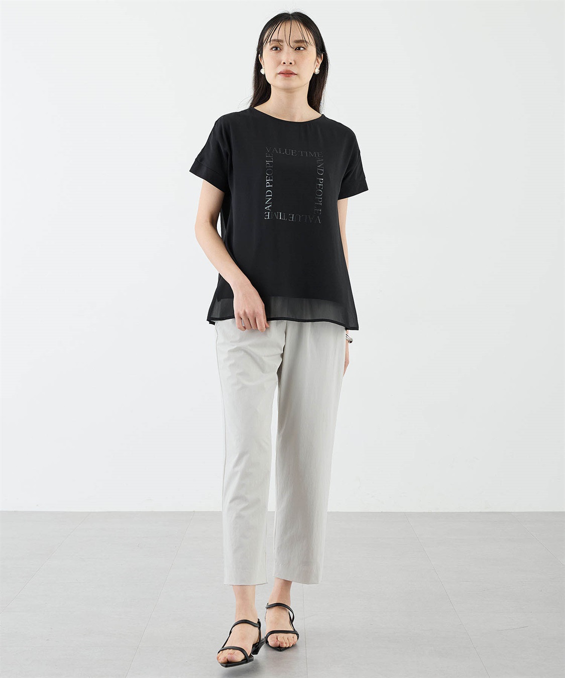 A/C DESIGN BY ALPHA CUBIC シアーレイヤードロゴTシャツ_sub_2