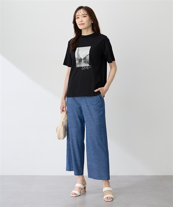 A/C DESIGN BY ALPHA CUBIC 【ALCOLLAGEプリント】フォトプリントモックネックＴシャツ【すごツヤ・UVカット・接触冷感】_subthumb_6