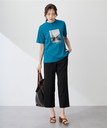 A/C DESIGN BY ALPHA CUBIC 【ALCOLLAGEプリント】フォトプリントモックネックＴシャツ【すごツヤ・UVカット・接触冷感】_subthumb_12