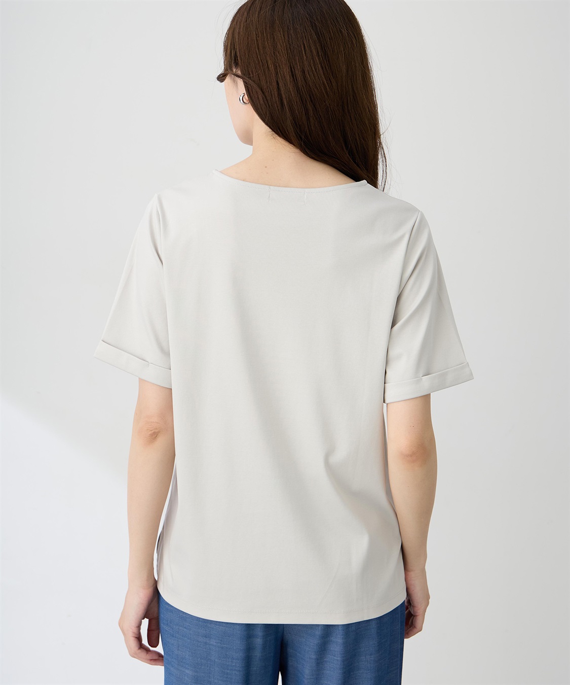 A/C DESIGN BY ALPHA CUBIC 【ALCOLLAGEプリント】プリントボートネックＴシャツ【すごツヤ・UVカット・接触冷感】_sub_3