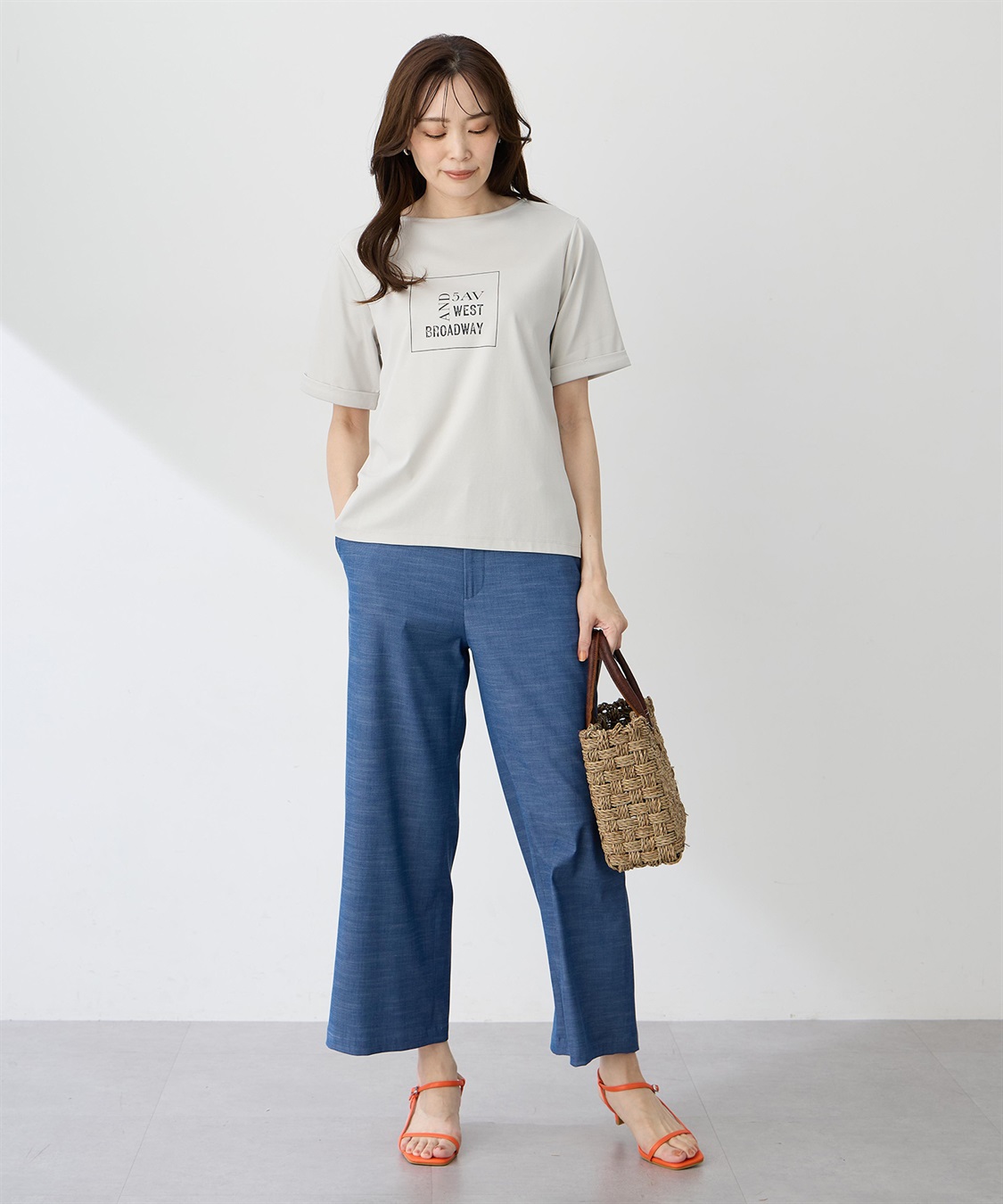 A/C DESIGN BY ALPHA CUBIC 【ALCOLLAGEプリント】プリントボートネックＴシャツ【すごツヤ・UVカット・接触冷感】_sub_10