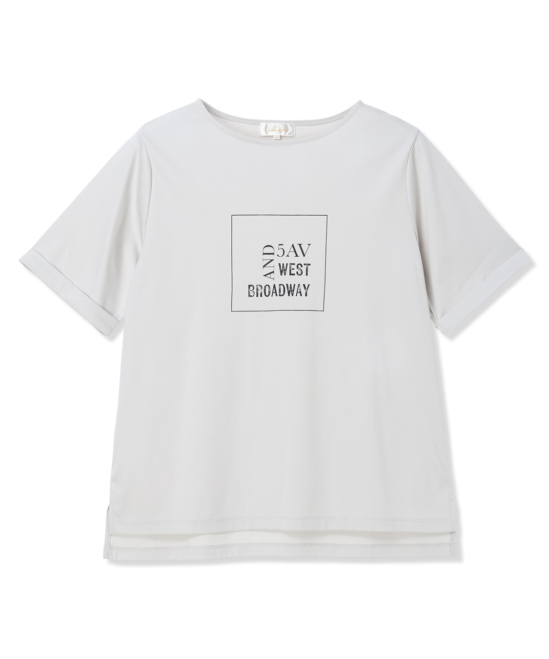 A/C DESIGN BY ALPHA CUBIC 【ALCOLLAGEプリント】プリントボートネックＴシャツ【すごツヤ・UVカット・接触冷感】_sub_16