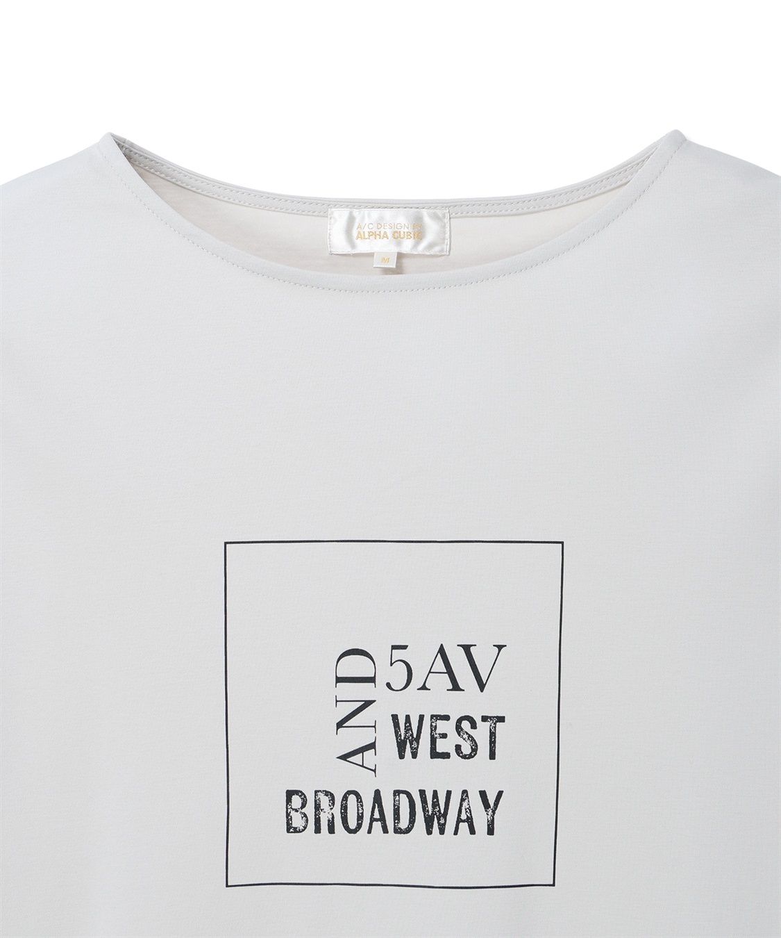 A/C DESIGN BY ALPHA CUBIC 【ALCOLLAGEプリント】プリントボートネックＴシャツ【すごツヤ・UVカット・接触冷感】_sub_18