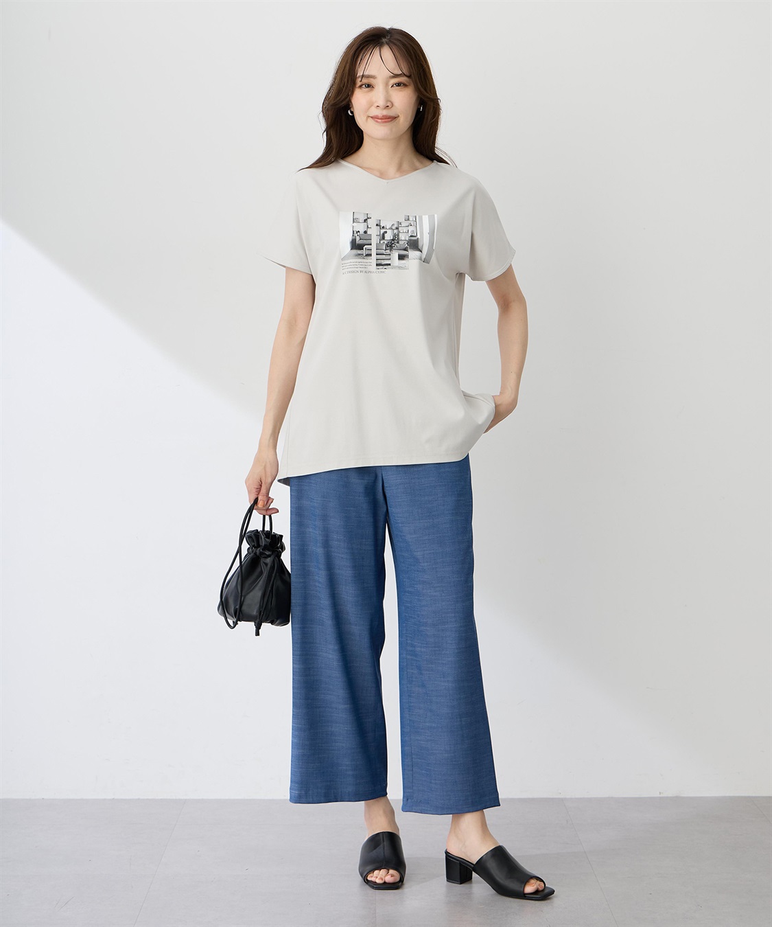 A/C DESIGN BY ALPHA CUBIC 【ALCOLLAGEプリント】フォトプリントストライプＴシャツ【すごツヤ・UVカット・接触冷感】_sub_4