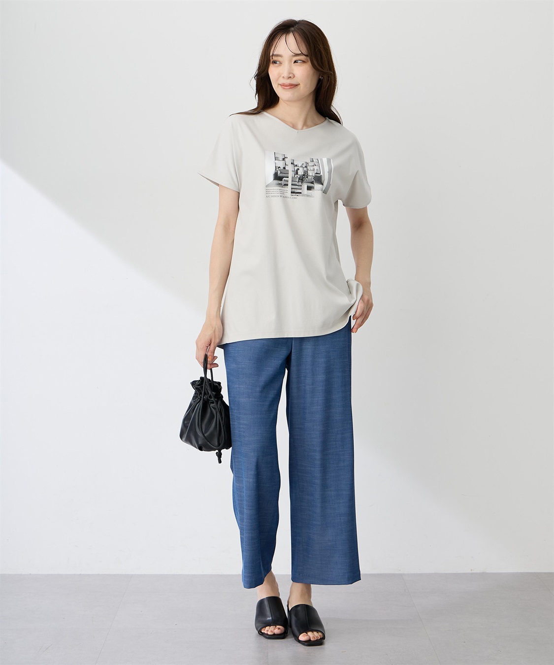 A/C DESIGN BY ALPHA CUBIC 【ALCOLLAGEプリント】フォトプリントストライプＴシャツ【すごツヤ・UVカット・接触冷感】_sub_5