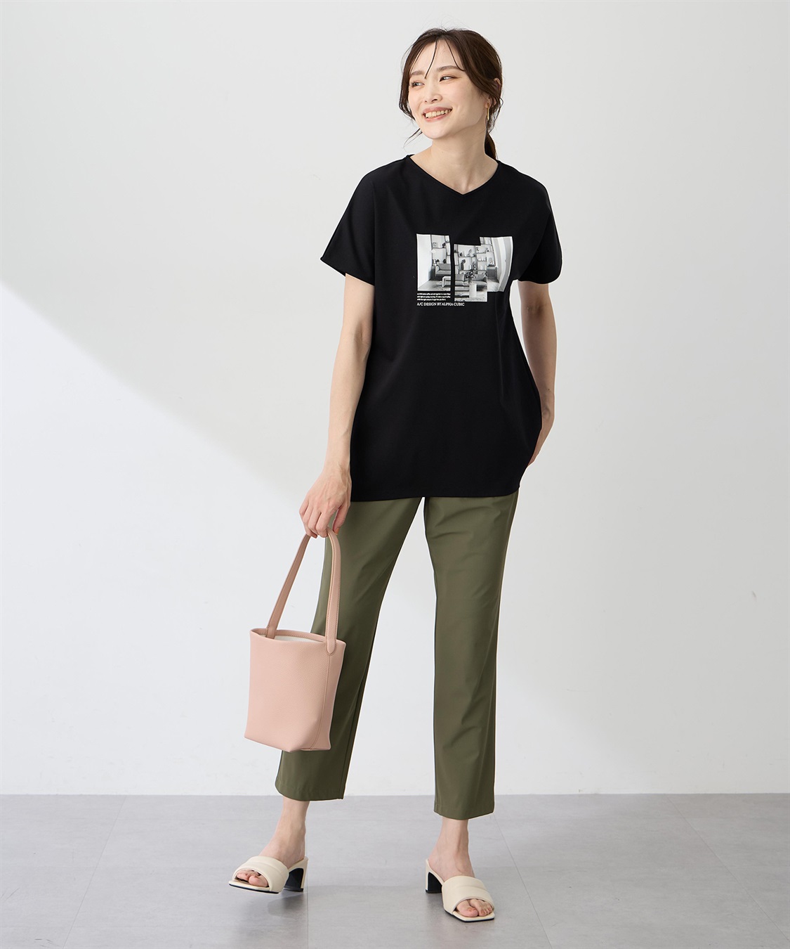 A/C DESIGN BY ALPHA CUBIC 【ALCOLLAGEプリント】フォトプリントストライプＴシャツ【すごツヤ・UVカット・接触冷感】_sub_6