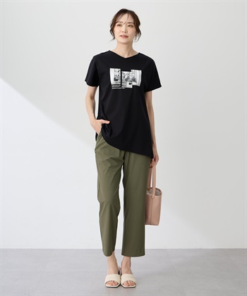 A/C DESIGN BY ALPHA CUBIC 【ALCOLLAGEプリント】フォトプリントストライプＴシャツ【すごツヤ・UVカット・接触冷感】_subthumb_8