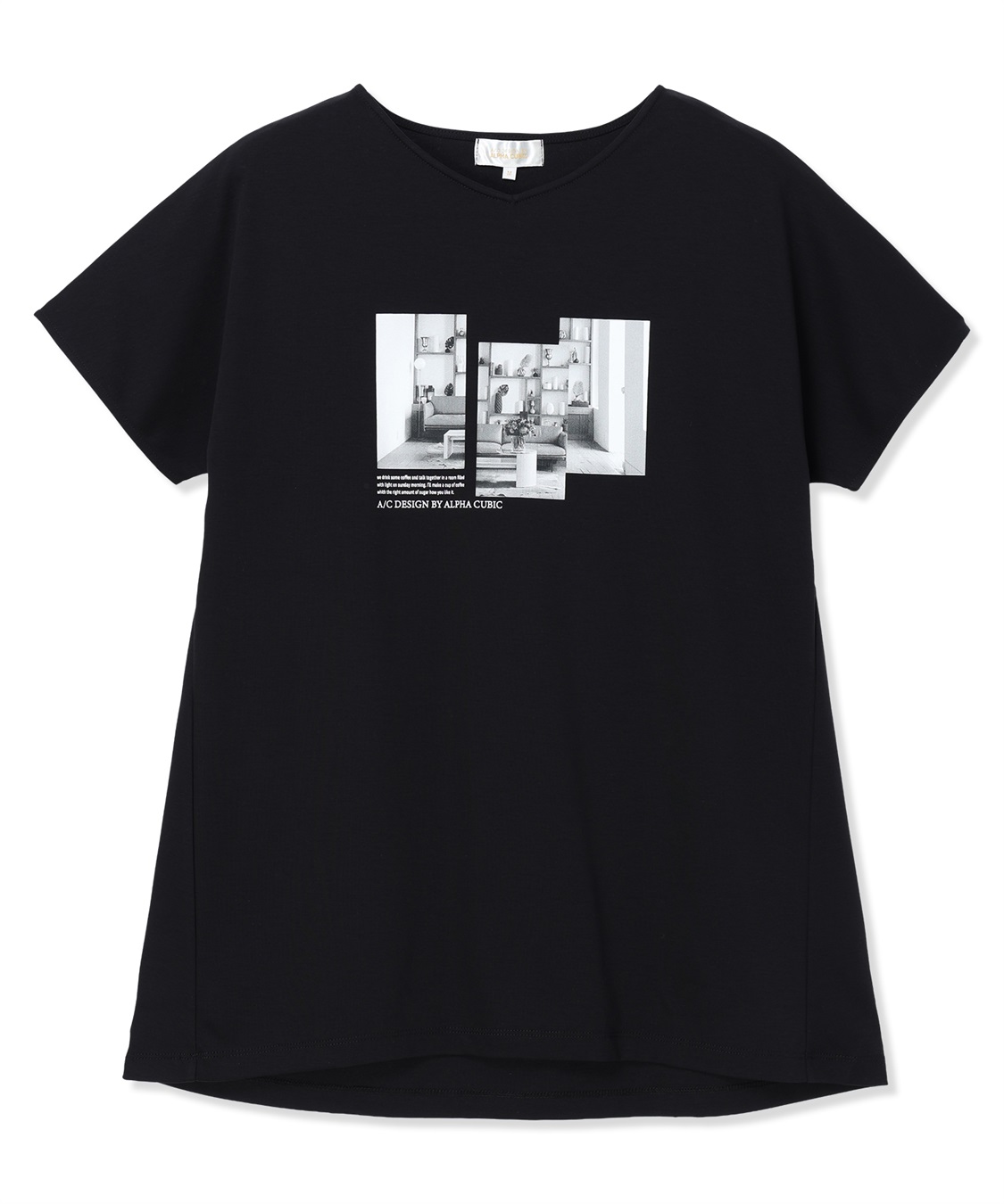 A/C DESIGN BY ALPHA CUBIC 【ALCOLLAGEプリント】フォトプリントストライプＴシャツ【すごツヤ・UVカット・接触冷感】_sub_12