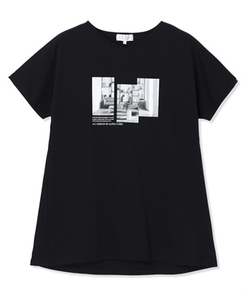 A/C DESIGN BY ALPHA CUBIC 【ALCOLLAGEプリント】フォトプリントストライプＴシャツ【すごツヤ・UVカット・接触冷感】_subthumb_12
