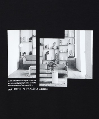 A/C DESIGN BY ALPHA CUBIC 【ALCOLLAGEプリント】フォトプリントストライプＴシャツ【すごツヤ・UVカット・接触冷感】_subthumb_17