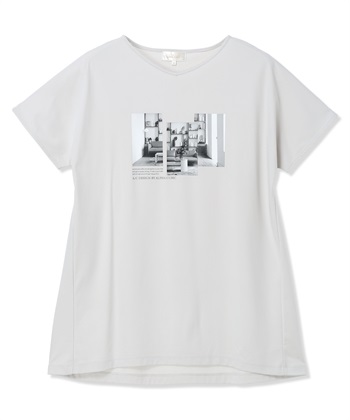 A/C DESIGN BY ALPHA CUBIC 【ALCOLLAGEプリント】フォトプリントストライプＴシャツ【すごツヤ・UVカット・接触冷感】_subthumb_20