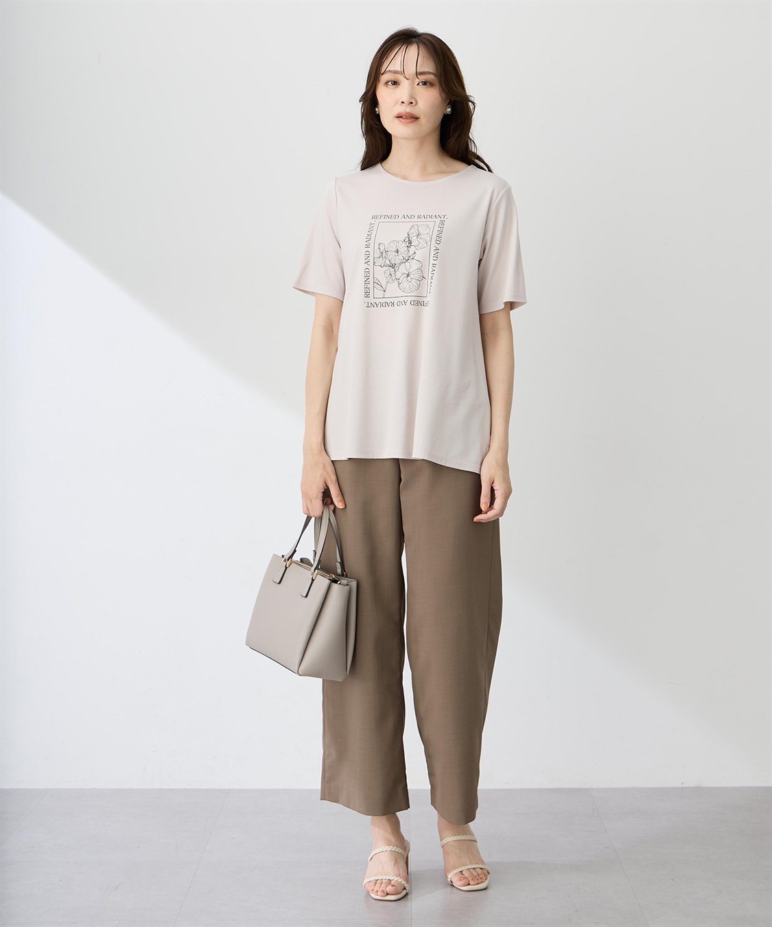 A/C DESIGN BY ALPHA CUBIC フラワーイラストプリントＴシャツ【ひやツヤ・UVカット・接触冷感】_sub_9