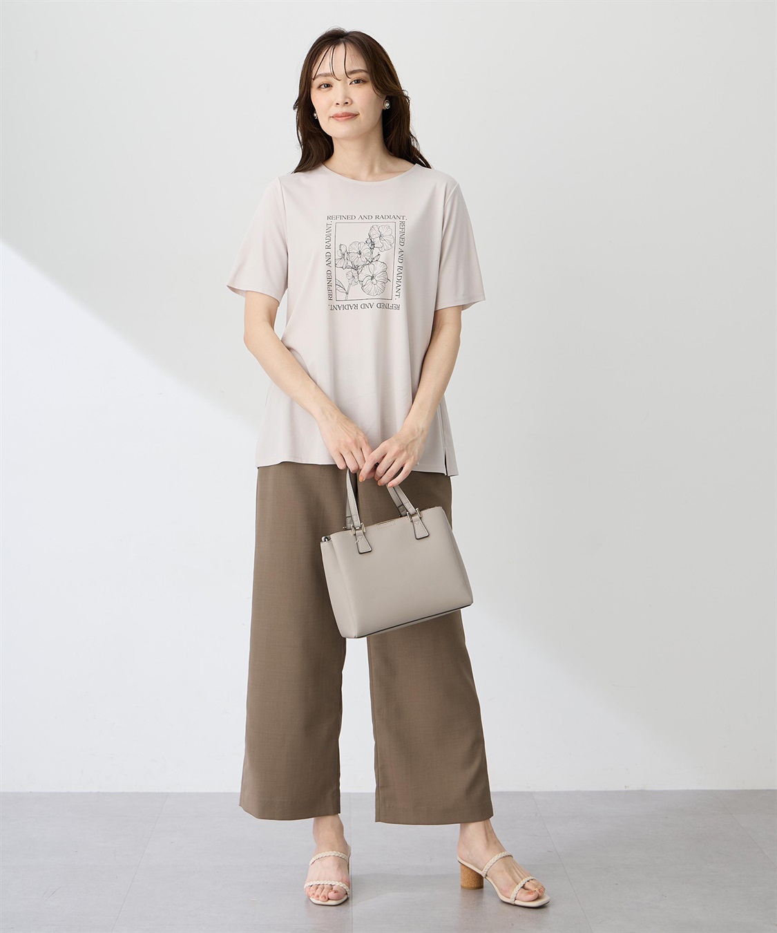 A/C DESIGN BY ALPHA CUBIC フラワーイラストプリントＴシャツ【ひやツヤ・UVカット・接触冷感】_sub_10
