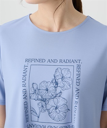 A/C DESIGN BY ALPHA CUBIC フラワーイラストプリントＴシャツ【ひやツヤ・UVカット・接触冷感】_subthumb_15