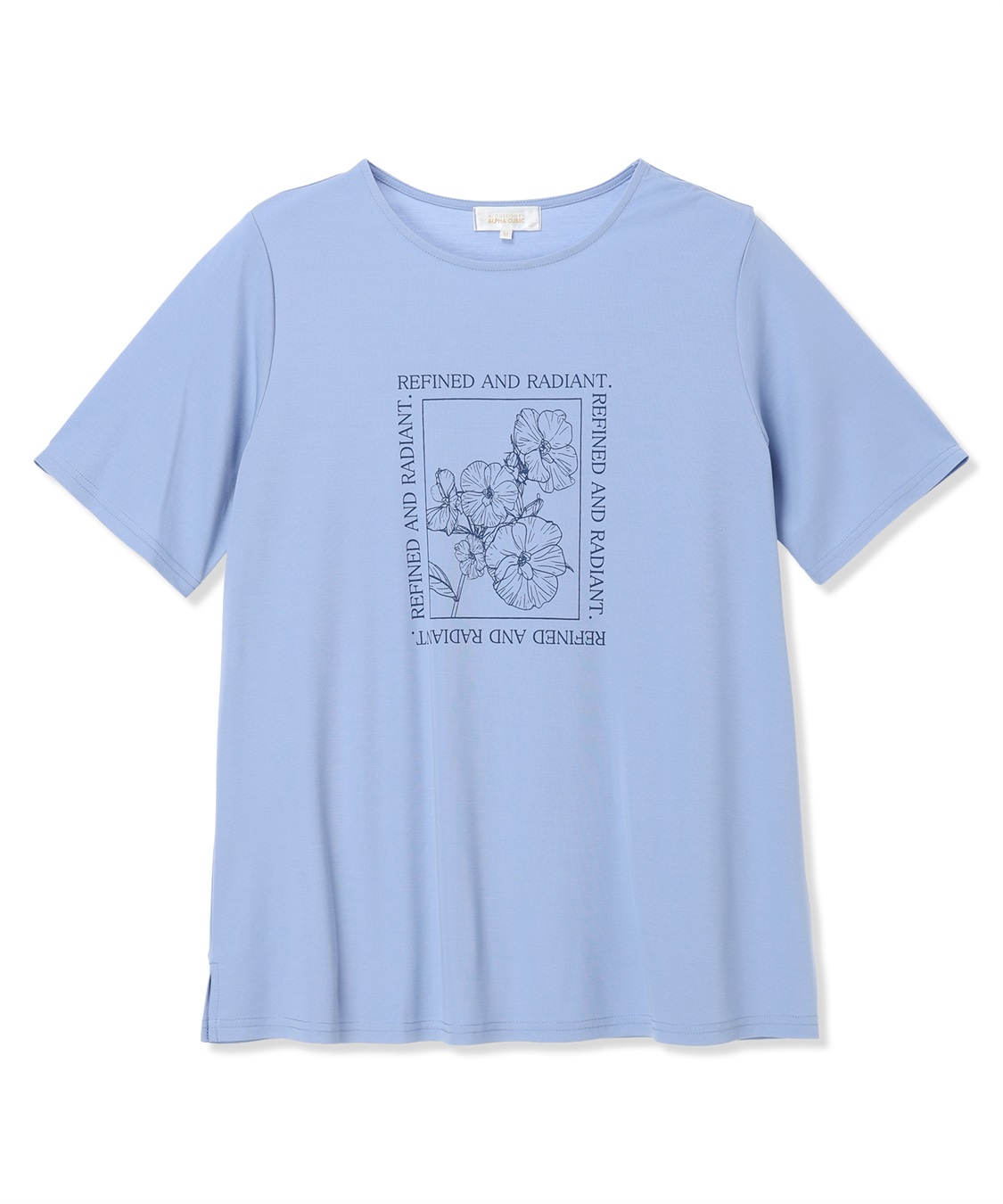 A/C DESIGN BY ALPHA CUBIC フラワーイラストプリントＴシャツ【ひやツヤ・UVカット・接触冷感】_sub_19