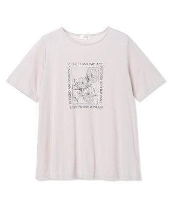 A/C DESIGN BY ALPHA CUBIC フラワーイラストプリントＴシャツ【ひやツヤ・UVカット・接触冷感】_subthumb_28