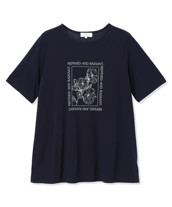 A/C DESIGN BY ALPHA CUBIC フラワーイラストプリントＴシャツ【ひやツヤ・UVカット・接触冷感】_subthumb_29