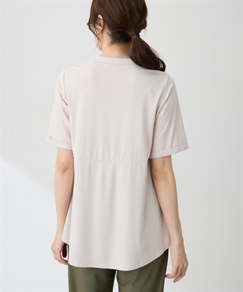 A/C DESIGN BY ALPHA CUBIC クルーネックペプラムTシャツ【ひやツヤ・UVカット・接触冷感】_subthumb_2