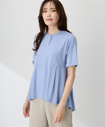A/C DESIGN BY ALPHA CUBIC クルーネックペプラムTシャツ【ひやツヤ・UVカット・接触冷感】_subthumb_3
