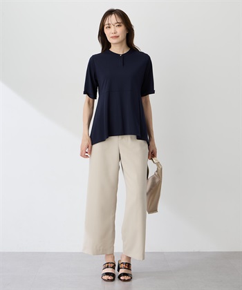 A/C DESIGN BY ALPHA CUBIC クルーネックペプラムTシャツ【ひやツヤ・UVカット・接触冷感】_subthumb_6