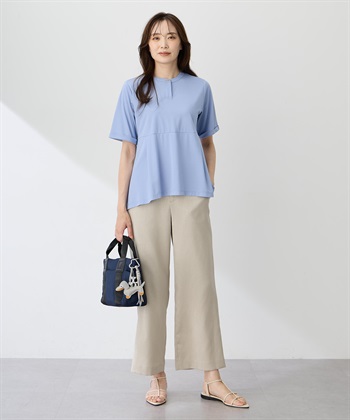 A/C DESIGN BY ALPHA CUBIC クルーネックペプラムTシャツ【ひやツヤ・UVカット・接触冷感】_subthumb_8