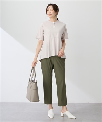 A/C DESIGN BY ALPHA CUBIC クルーネックペプラムTシャツ【ひやツヤ・UVカット・接触冷感】_subthumb_10