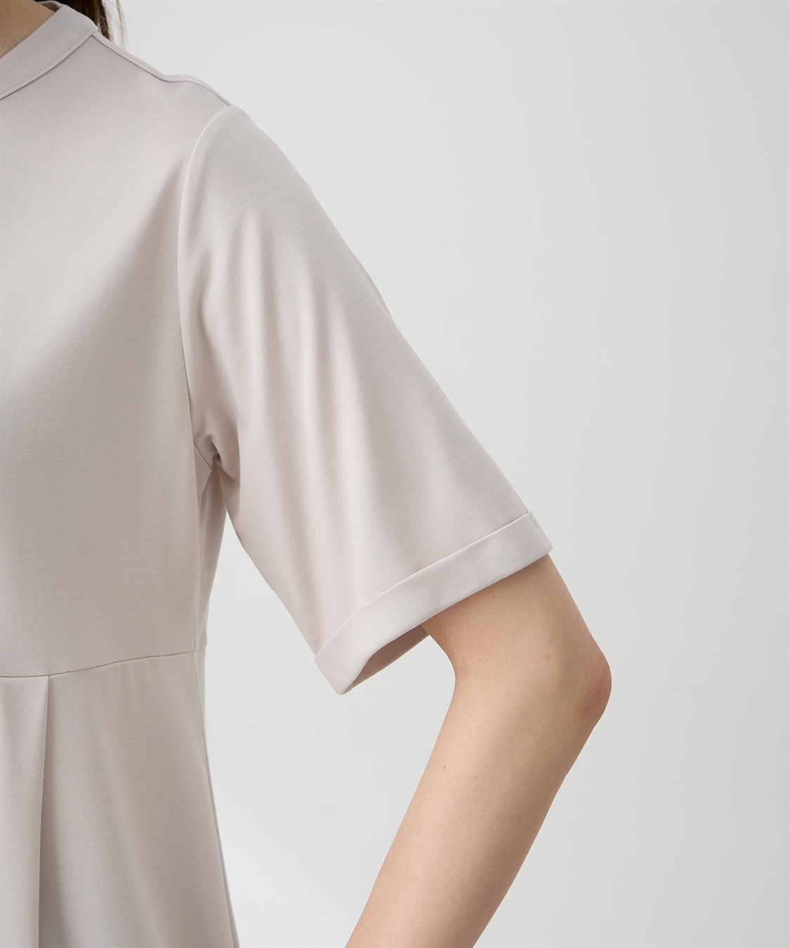 A/C DESIGN BY ALPHA CUBIC クルーネックペプラムTシャツ【ひやツヤ・UVカット・接触冷感】_sub_13