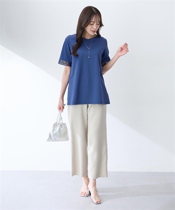 A/C DESIGN BY ALPHA CUBIC レーススリーブチュニックプルオーバー【接触冷感・UVカット・遮熱】_subthumb_10