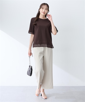 A/C DESIGN BY ALPHA CUBIC シフォンドッキングTシャツ【接触冷感・UVカット】_subthumb_7