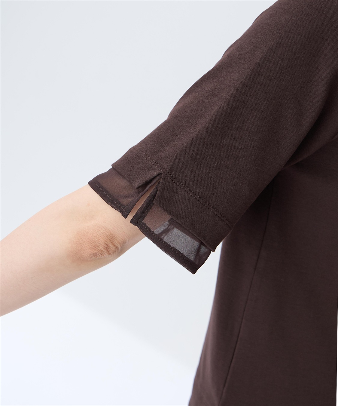 A/C DESIGN BY ALPHA CUBIC シフォンドッキングTシャツ【接触冷感・UVカット】_sub_9