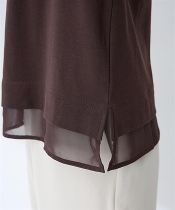 A/C DESIGN BY ALPHA CUBIC シフォンドッキングTシャツ【接触冷感・UVカット】_subthumb_10