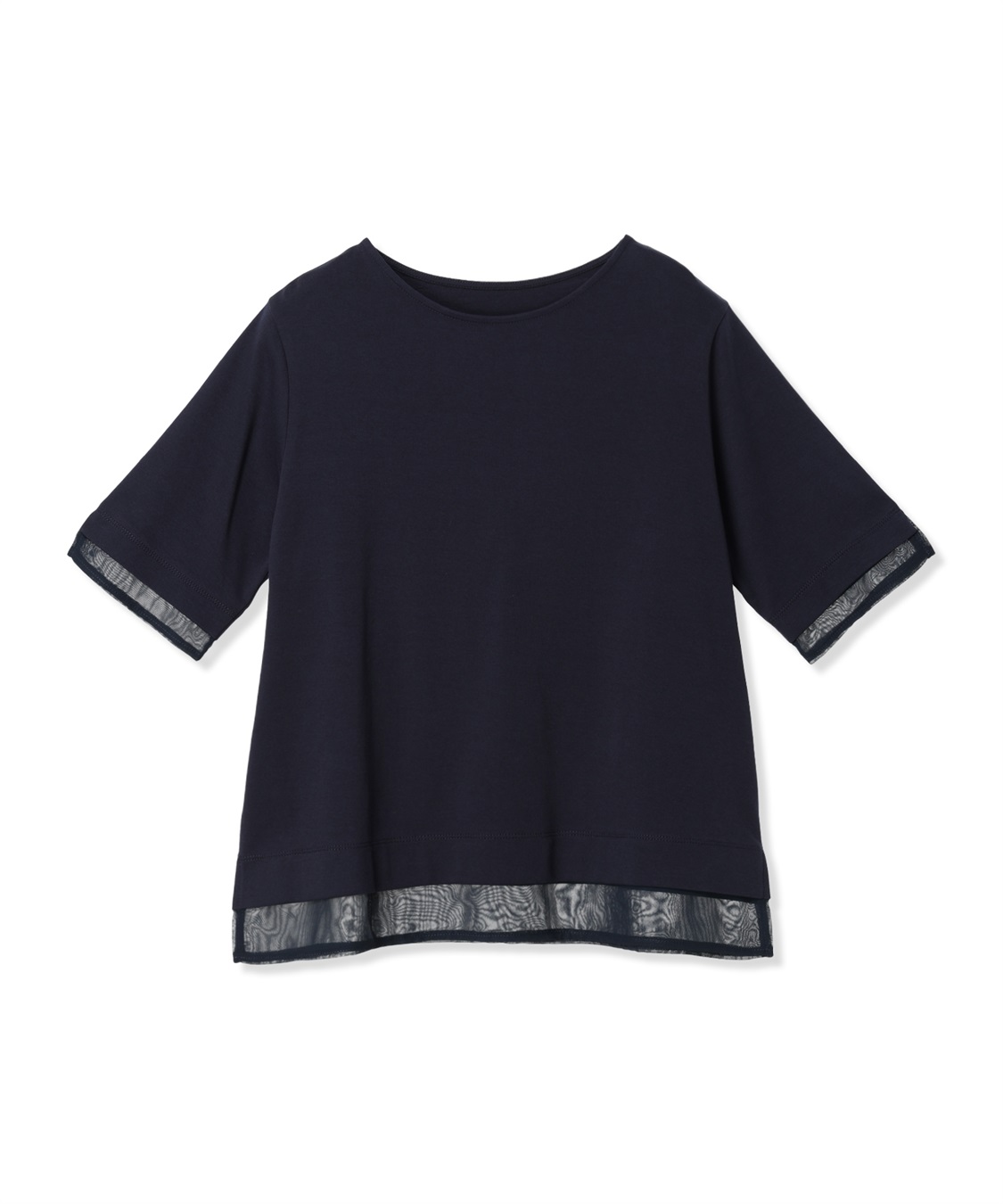 A/C DESIGN BY ALPHA CUBIC シフォンドッキングTシャツ【接触冷感・UVカット】_sub_18