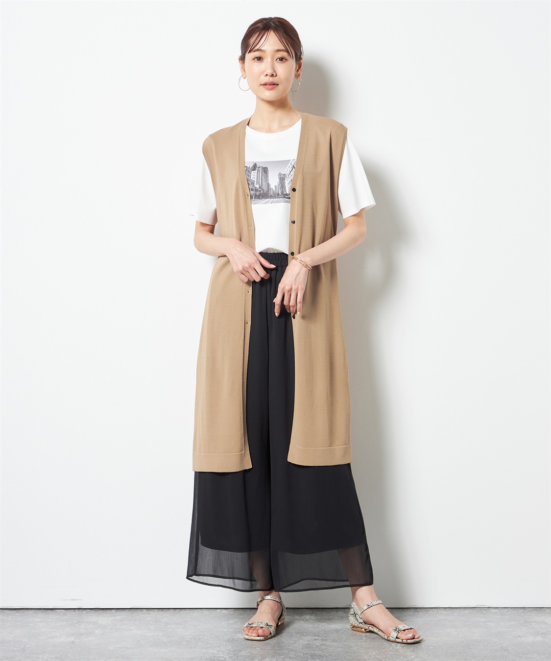 A/C DESIGN BY ALPHA CUBIC 【接触冷感】ロングニットジレ_sub_10