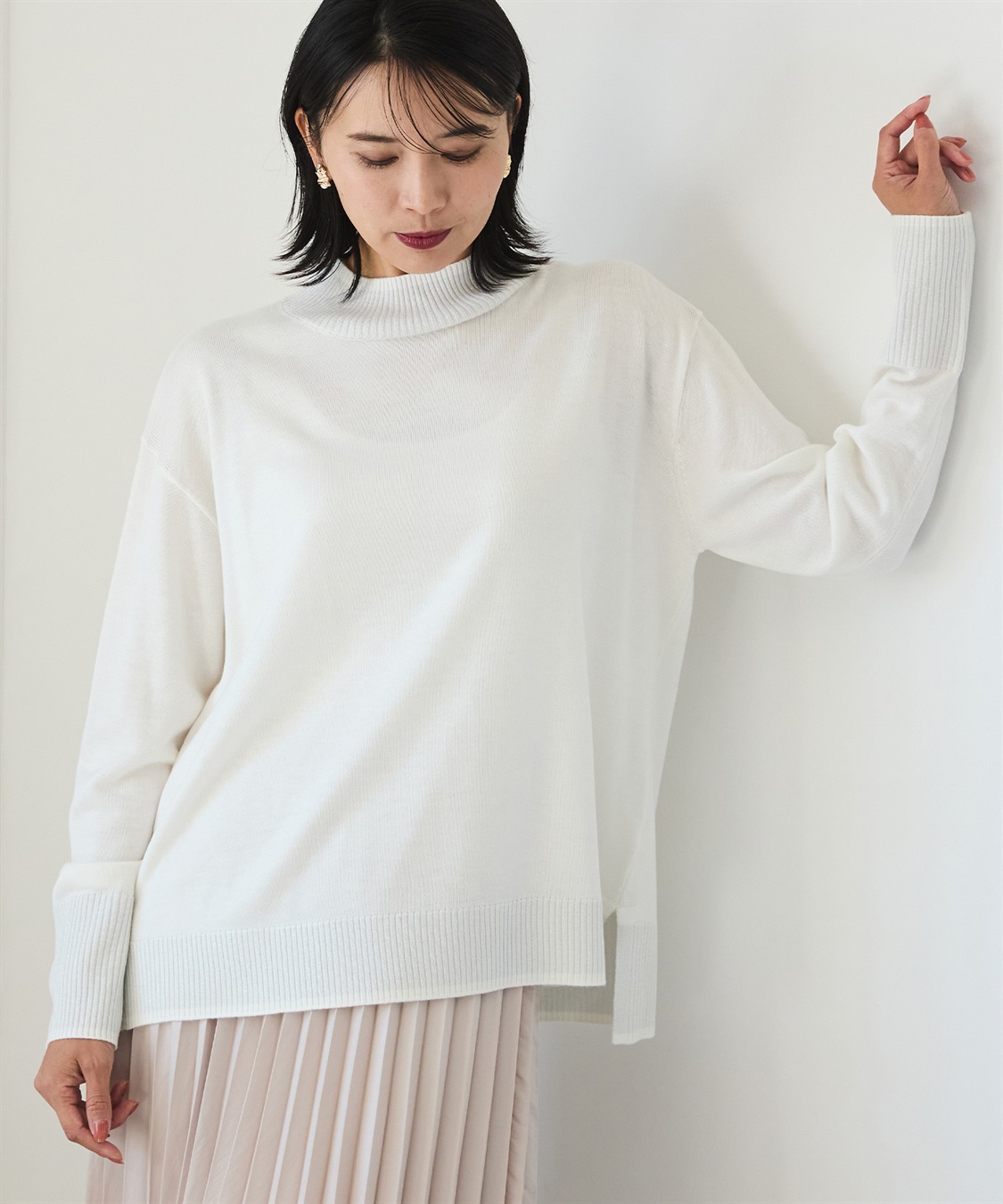 A/C DESIGN BY ALPHA CUBIC ハイネックニットプルオーバー_sub_1