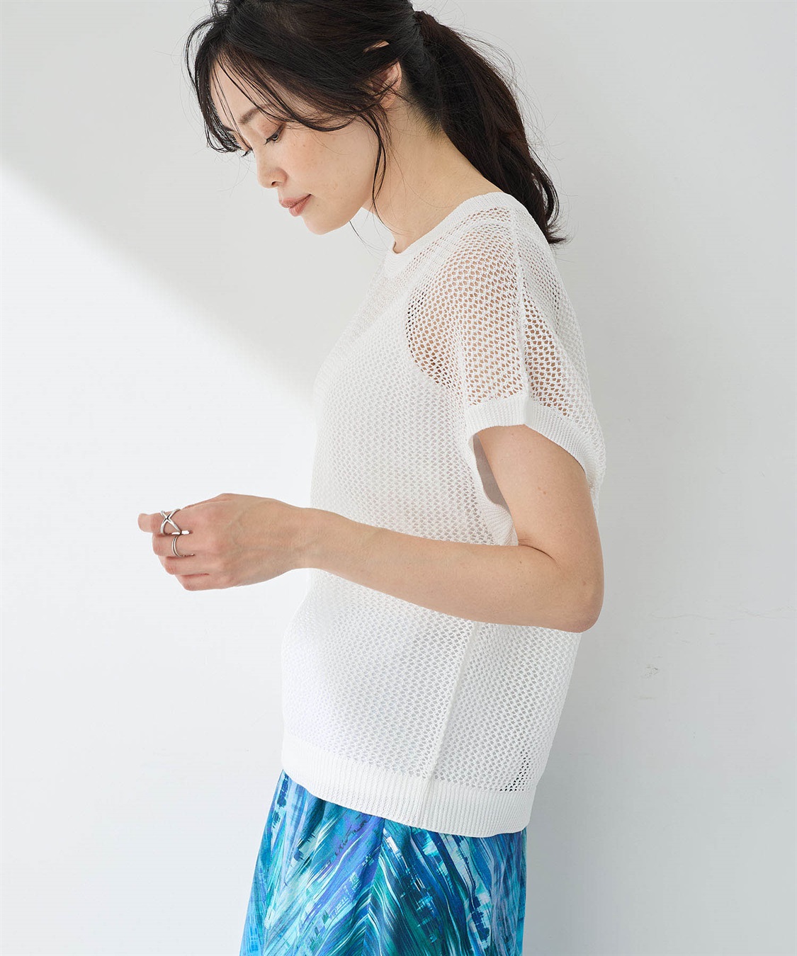 A/C DESIGN BY ALPHA CUBIC メッシュニットプルオーバー【手洗い可能】_sub_8