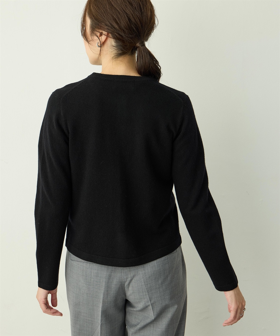A/C DESIGN BY ALPHA CUBIC クルーネックウールニットカーディガン【ファーストライン】_sub_2