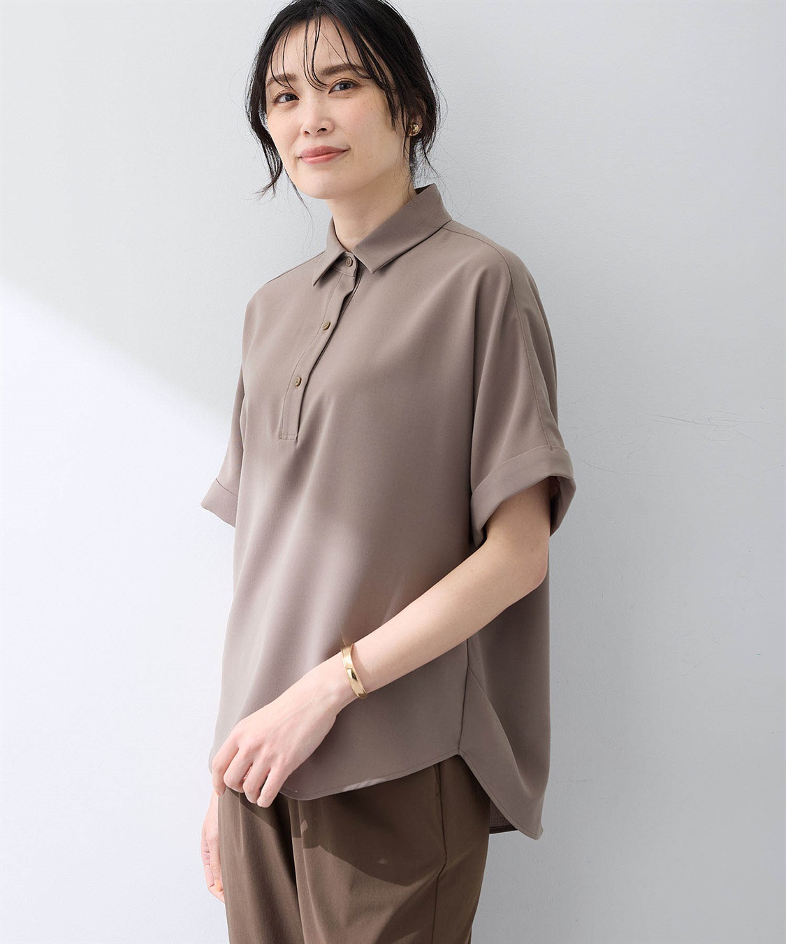 A/C DESIGN BY ALPHA CUBIC 【美モーション】スキッパーシャツ【接触冷感・UVカット】_sub_11